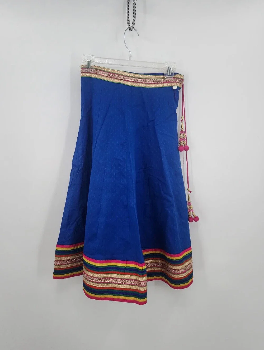 Vibrant Blue & Pink Ethnic Lehenga Choli Set w/ Dupatta Size 7 - 8 Years Old